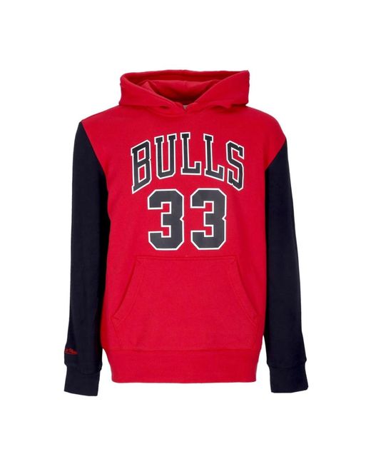 Mitchell & Ness Hoodies & Sweatvesten ,Rood ,Katoen Chicago Bulls Scottie Pippen Hoodie 1996 in het Red voor heren