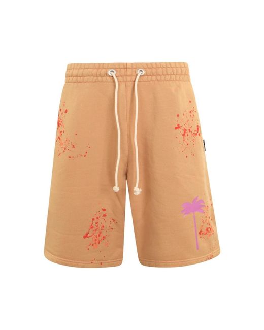 Palm Angels Natural Casual Shorts for men