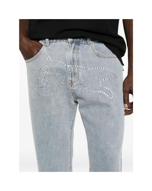 ICECREAM Gray Straight Jeans for men