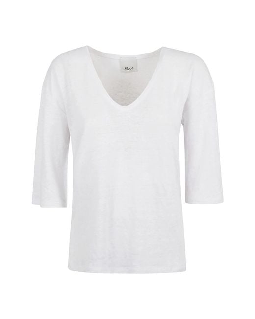T-shirts Allude de color White
