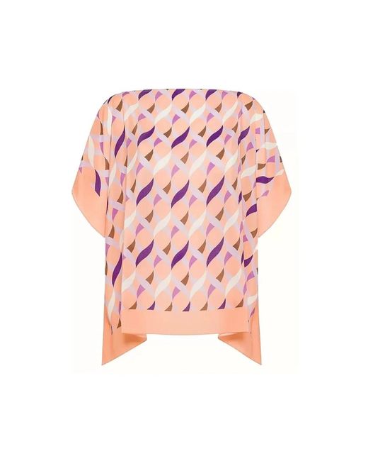 Camicia in seta fantasia di Seventy in Pink