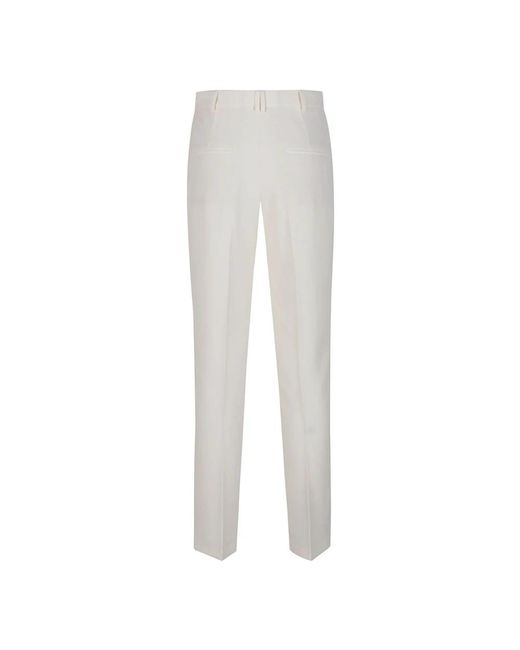 Trousers > straight trousers HEBE STUDIO en coloris White