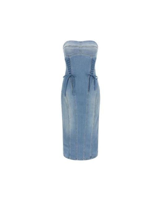 Elisabetta Franchi Blue Short Dresses