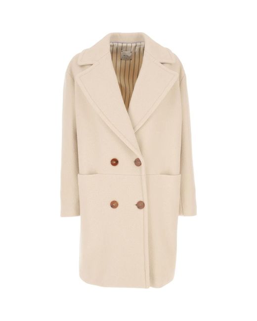 Alysi Coats > Double-breasted Coats in het Natural