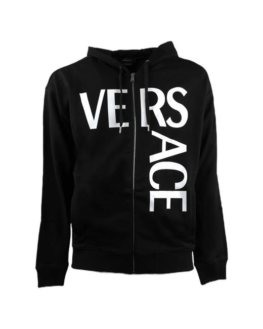 Versace Black Zip-Throughs for men