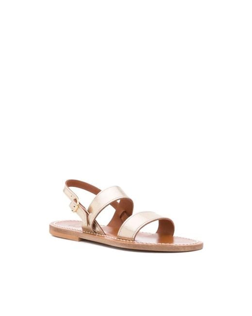 K. Jacques Natural Flat Sandals