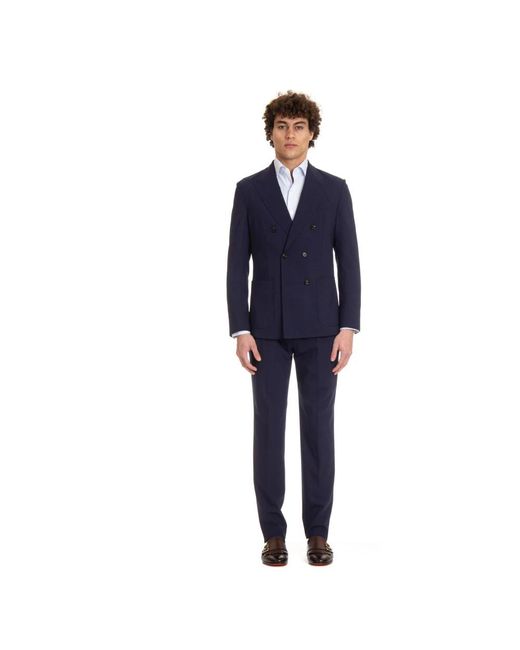 Eleventy Blue Single Breasted Suits for men