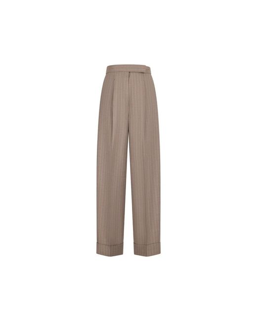 Max Mara Brown Wide Trousers