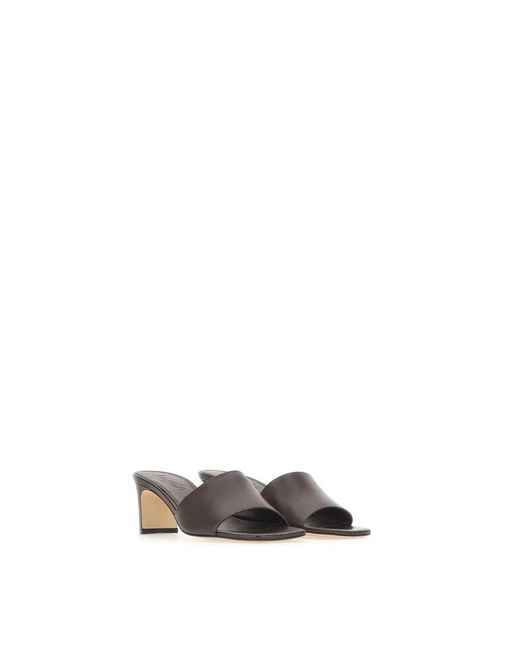 Aeyde Brown Heeled Mules