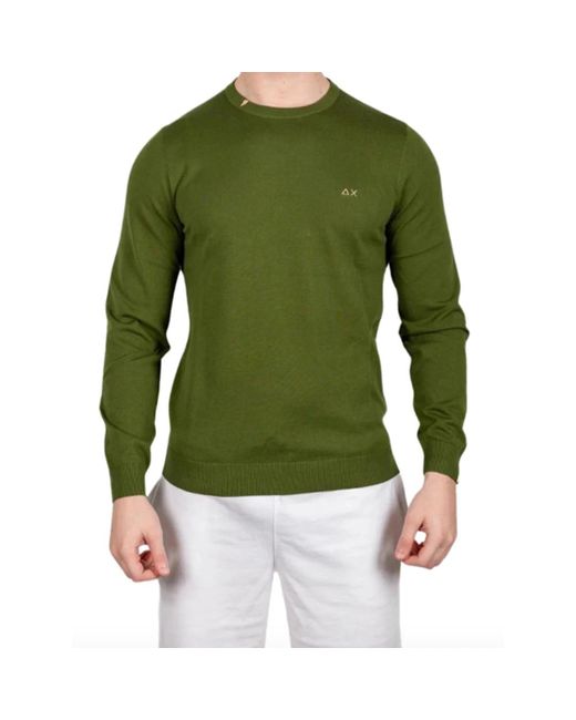 Sun 68 Solides rundhals t-shirt (dunkelgrün) in Green für Herren