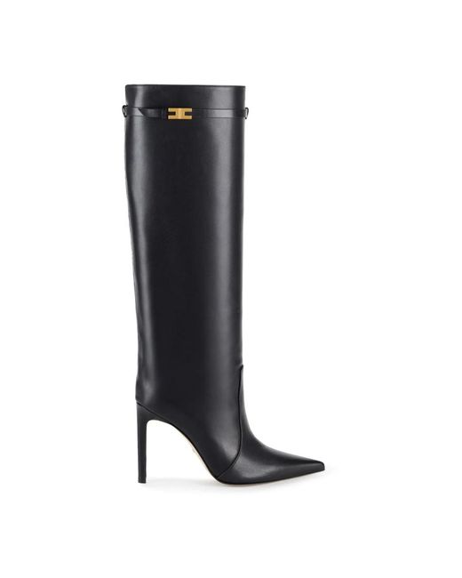 Elisabetta Franchi Black Heeled Boots