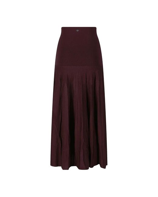 Rabanne Wool Knit Maxi Rok in het Purple