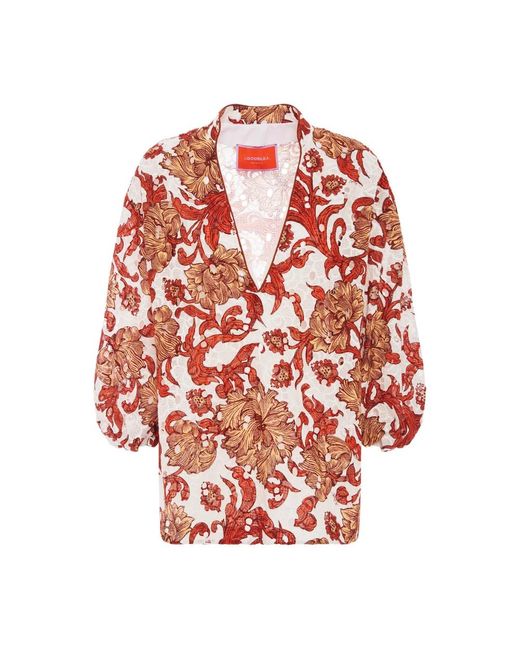 LaDoubleJ Overhemden ,Veelkleurig ,Katoen Jackie Shirt in het Red