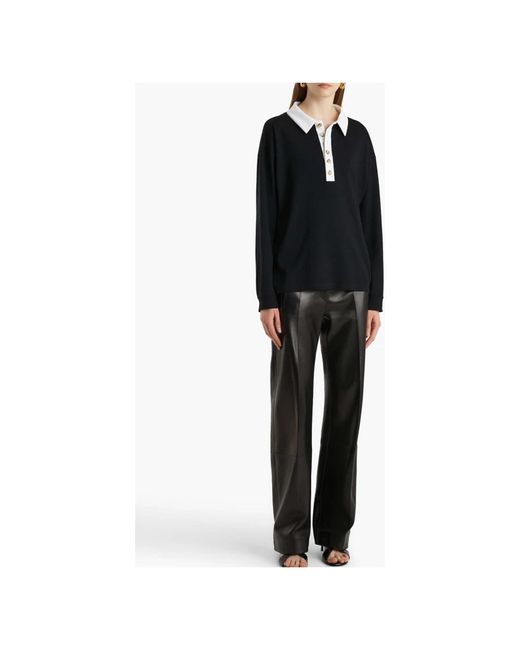 Khaite Black Polo Shirts