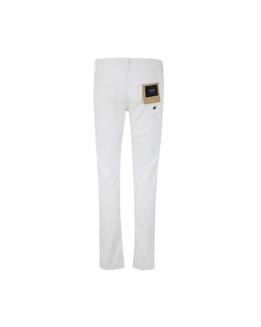 Incotex White Straight Jeans for men