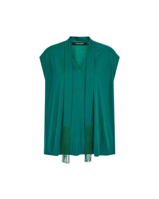 Roberto Cavalli Green Blouses
