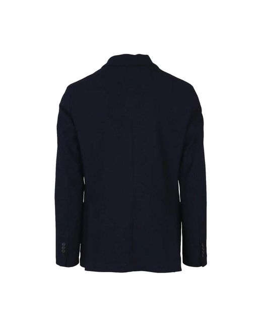 AT.P.CO Jassen ,Blauw ,Polyester Blauwe Double-Breasted Blazer Met Peak Revers in het Blue voor heren