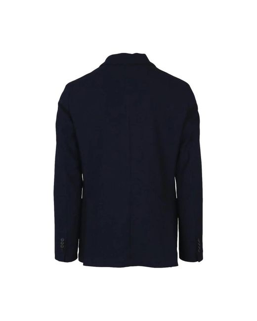 AT.P.CO Jassen ,Blauw ,Polyester Blauwe Double-Breasted Blazer Met Peak Revers in het Blue voor heren
