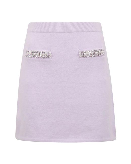 Self-Portrait Short Skirts in het Purple