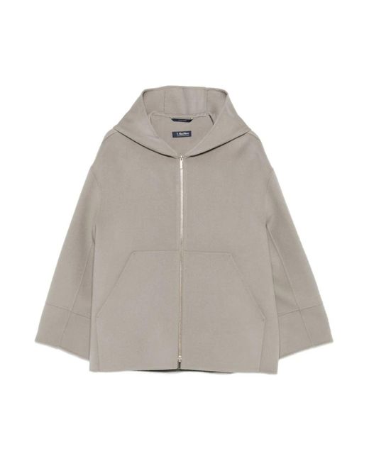 Max Mara Grijze Zijde & Nylon Jassen in het Gray