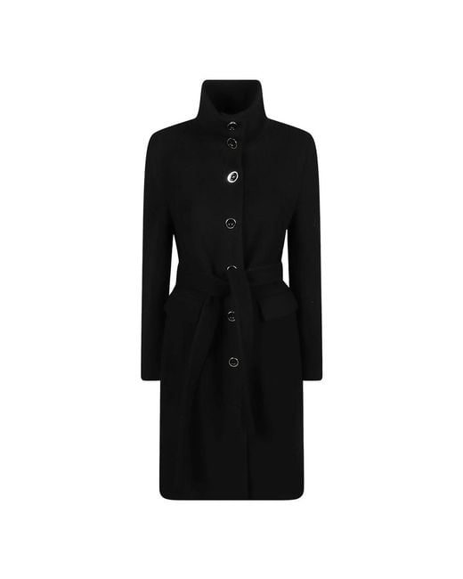 Pinko Black Belted Coats