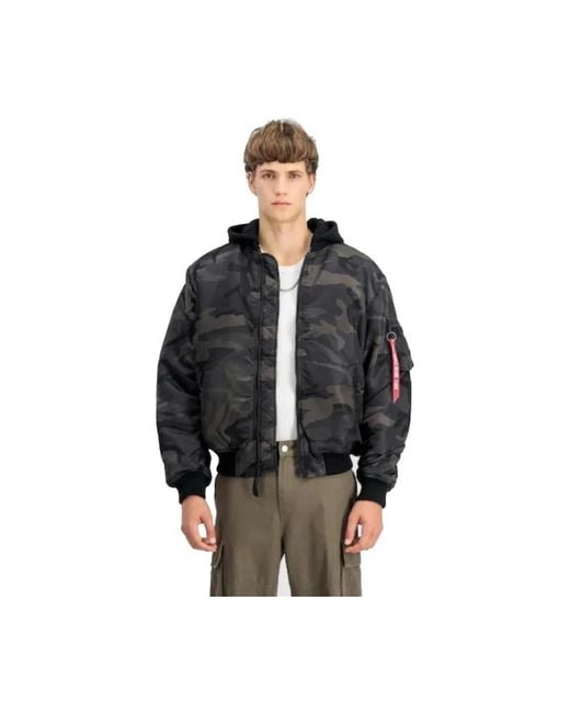 Alpha Industries Stilvolle Bomber & Flight Jacken Kollektion in Blue für Herren