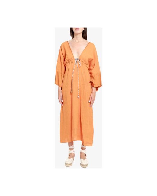 Midi Dresses Ottod'Ame de color Orange