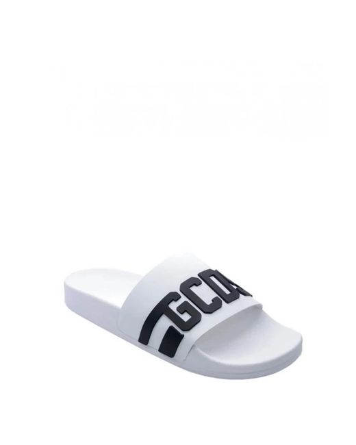 Gcds Schoenen ,Wit ,Witte Sportieve Sliders Met Logoketting in het White voor heren