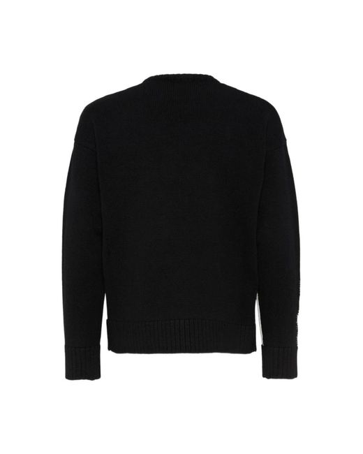 DSquared² Zweifarbiger Rundhalspullover in Black für Herren