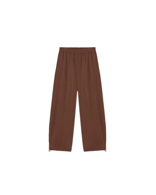 Alpha Studio Brown Straight Trousers