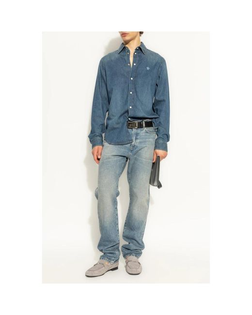 Versace Blue Denim Shirts for men
