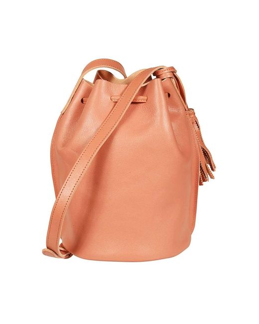 Il Bisonte Orange Bucket Bags