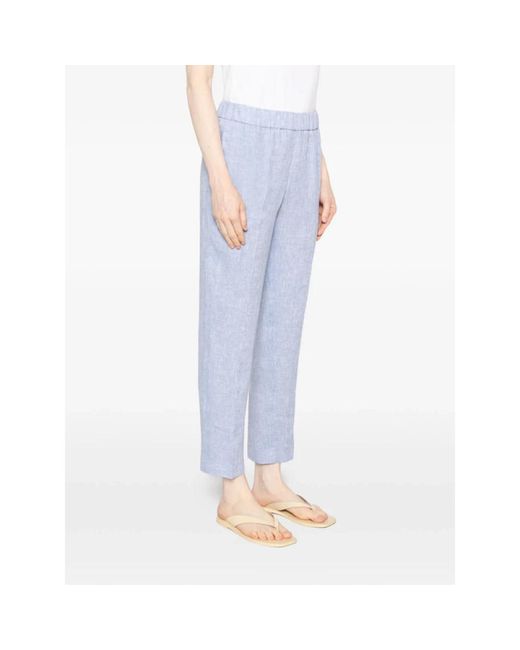 Peserico Blue Straight Trousers