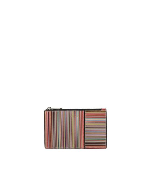 Paul Smith Brown Stripe Kartenhalter