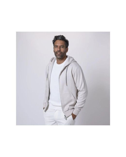 Eleventy Kapuzenpullover in greige in Gray für Herren