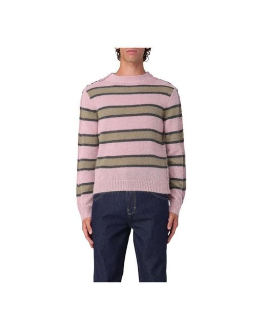 Marni Blue Round-Neck Knitwear for men