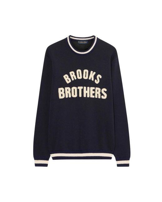 Brooks Brothers Blue Round-Neck Knitwear for men