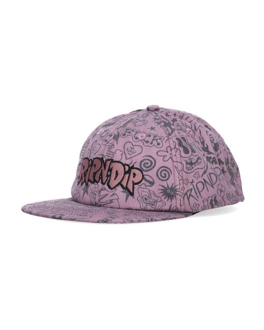 RIPNDIP Deconstructed Flat Visor Cap in het Purple voor heren