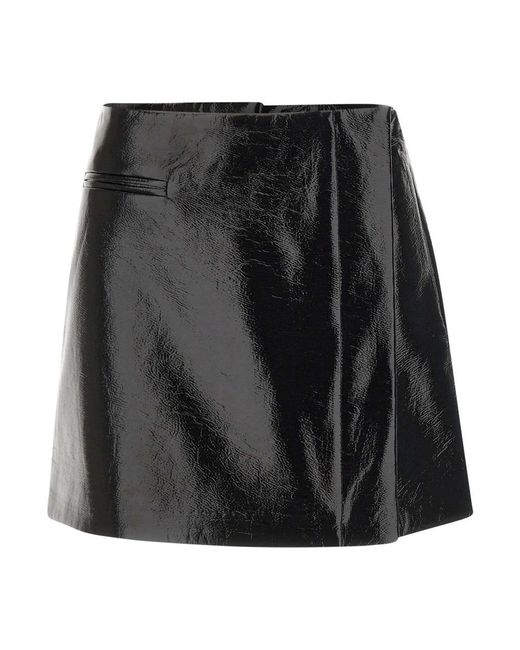 Courreges Rokken ,Zwart ,Katoen One Minute Vinyl Rok in het Black
