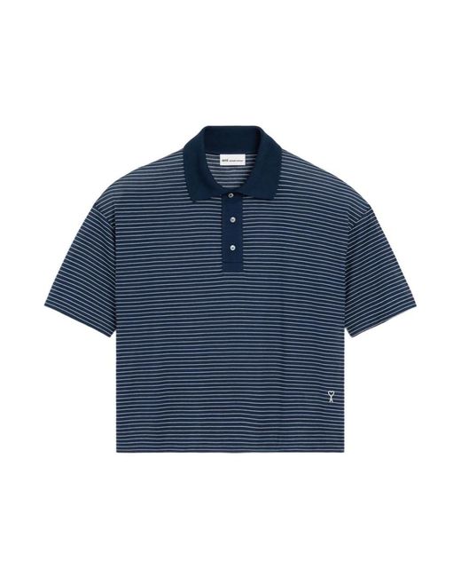 AMI Blue Polo Shirts