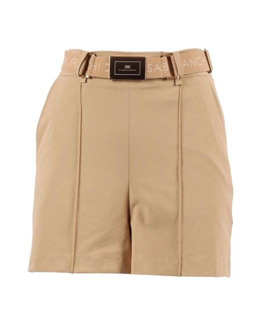 Elisabetta Franchi Natural Casual Shorts
