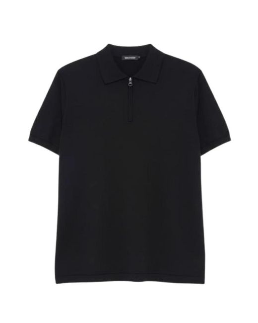 Aspesi Black Polo Shirts for men