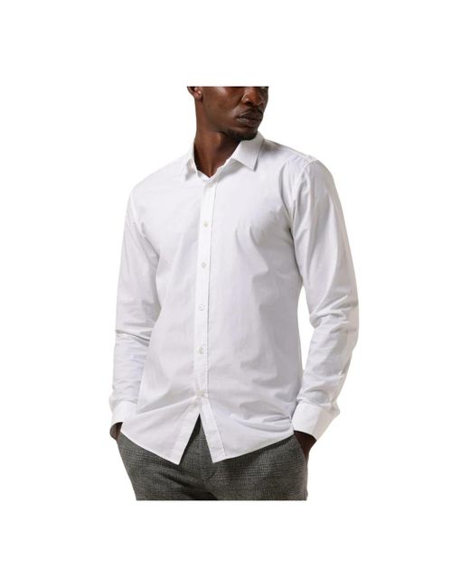 Boss Klassisches hemd elisha02 weiß in Gray für Herren