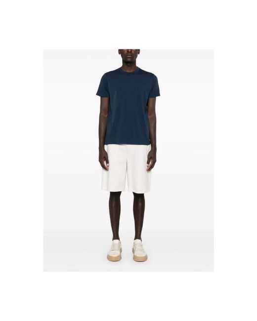 Finamore 1925 Tops ,Blauw ,Katoen Blauwe Jersey T-Shirts En Polo's in het Blue voor heren
