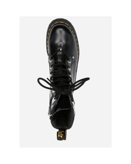 Botasegras De Cuero Cremallera Y Detalles Brillantes, Mujer, Talla Dr. Martens de color Black