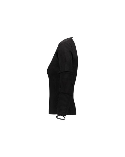 Courreges Black Round-Neck Knitwear