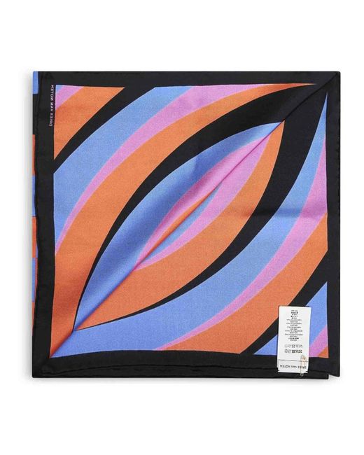 Dries Van Noten Blue Silky Scarves