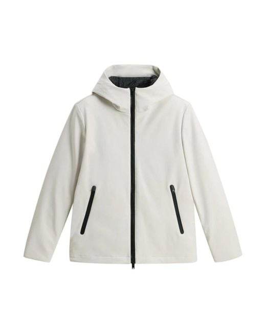 Woolrich Jassen ,Pacific Soft Shell Jas in het Gray voor heren