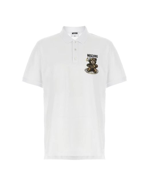 Moschino White Polo Shirts for men