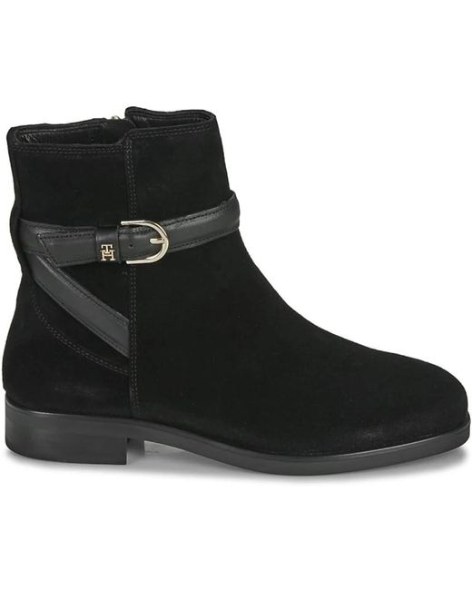Tommy Hilfiger Black Ankle Boots